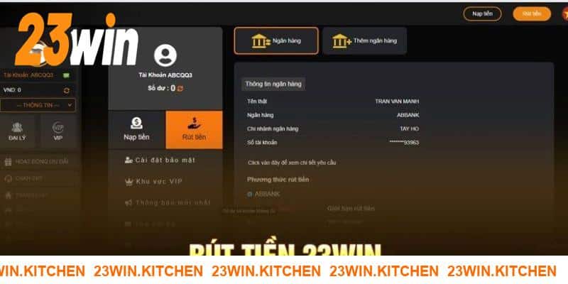 Hướng dẫn rút tiền tại 23WIN nhanh chóng